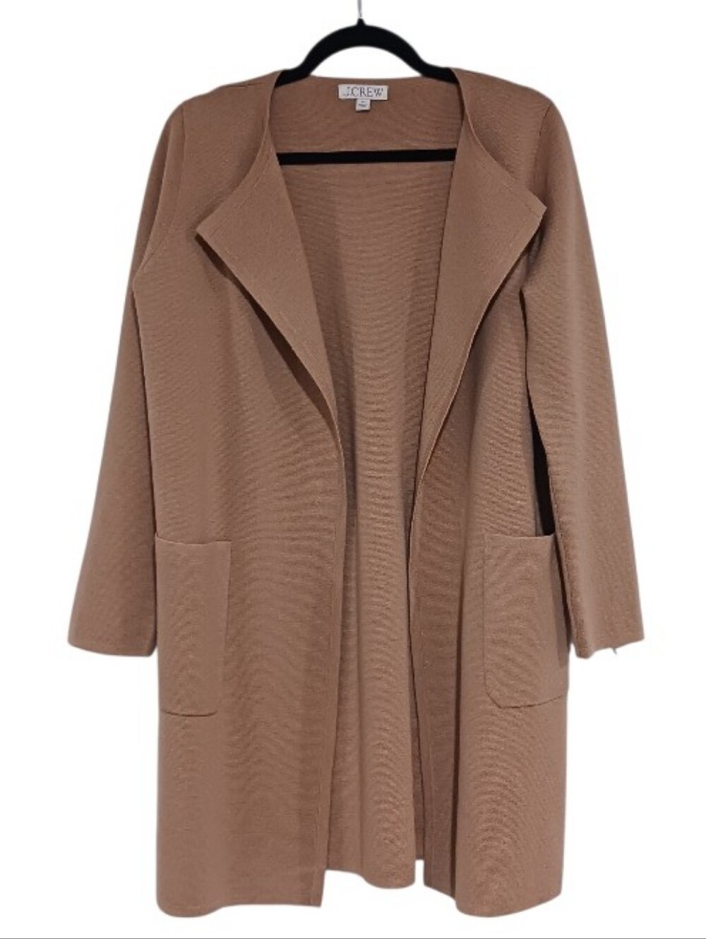 J Crew Juliette Open Front Longline Cardigan Blazer Khaki - Picture 3 of 9